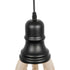 GLOBOSTAR® OLIVER 999-0188 Vintage Κρεμαστό Φωτιστικό Οροφής με Ντουί 1 x E27 AC 220-240V IP20 - Μελί & Μαύρο - Μ14 x Π14 x Υ30cm