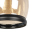 GLOBOSTAR® OLIVER 999-0188 Vintage Κρεμαστό Φωτιστικό Οροφής με Ντουί 1 x E27 AC 220-240V IP20 - Μελί & Μαύρο - Μ14 x Π14 x Υ30cm