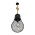 GLOBOSTAR® URBAN 999-0192 Vintage Κρεμαστό Φωτιστικό Οροφής με Ντουί 1 x E27 AC 220-240V IP20 - Μαύρο & Μπεζ - Μ28 x Π28 x Υ80cm