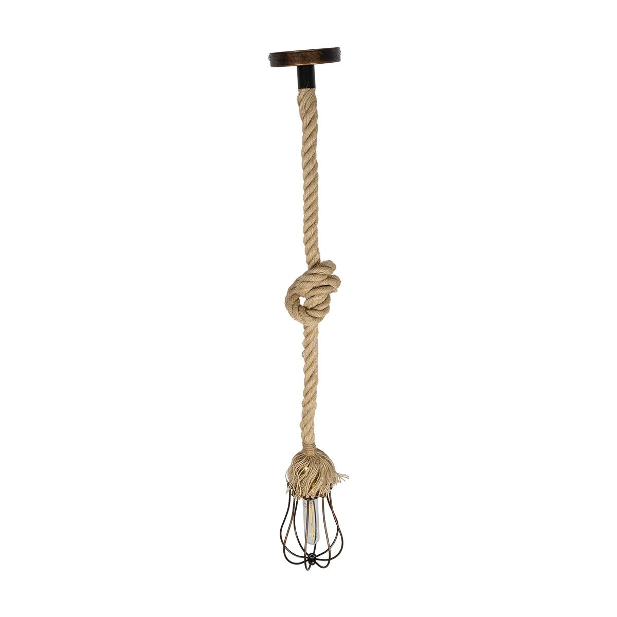 GLOBOSTAR® CAMBER 999-0200 Vintage Κρεμαστό Φωτιστικό Οροφής με Ντουί 1 x E27 AC 220-240V IP20 - Χάλκινο & Μπεζ - Μ12 x Π12 x Υ80cm