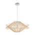 GLOBOSTAR® SASSO 999-0201 Boho Κρεμαστό Φωτιστικό Οροφής με Ντουί 1 x E27 AC 220-240V IP20 - Μπεζ - Μ50 x Π50 x Y23cm
