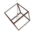 GLOBOSTAR® CUBE 999-0216 Μοντέρνο Κρεμαστό Φωτιστικό Οροφής με Ντουί 1 x E27 AC 220-240V IP20 - Χάλκινο - Μ70 x Π70 x Υ87cm