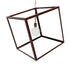 GLOBOSTAR® CUBE 999-0216 Μοντέρνο Κρεμαστό Φωτιστικό Οροφής με Ντουί 1 x E27 AC 220-240V IP20 - Χάλκινο - Μ70 x Π70 x Υ87cm