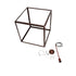 GLOBOSTAR® CUBE 999-0216 Μοντέρνο Κρεμαστό Φωτιστικό Οροφής με Ντουί 1 x E27 AC 220-240V IP20 - Χάλκινο - Μ70 x Π70 x Υ87cm
