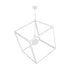GLOBOSTAR® CUBE 999-0217 Μοντέρνο Κρεμαστό Φωτιστικό Οροφής με Ντουί 1 x E27 AC 220-240V IP20 - Λευκό - Μ70 x Π70 x Y87cm