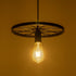 GLOBOSTAR® CASTOR 999-0228 Vintage Κρεμαστό Φωτιστικό Οροφής με Ντουί 1 x E27 AC 220-240V IP20 - Μαύρο - Μ30 x Π30 x Υ11cm - ledmania.gr