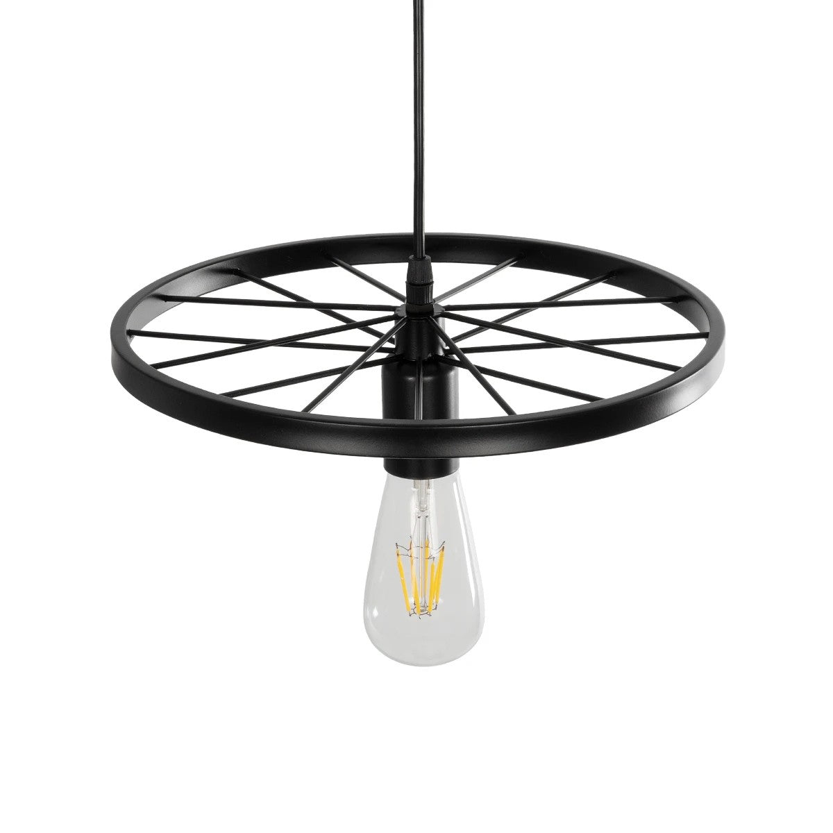 GLOBOSTAR® CASTOR 999-0228 Vintage Κρεμαστό Φωτιστικό Οροφής με Ντουί 1 x E27 AC 220-240V IP20 - Μαύρο - Μ30 x Π30 x Υ11cm - ledmania.gr