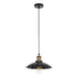 GLOBOSTAR® MARGI 999-0229 Vintage Κρεμαστό Φωτιστικό Οροφής με Ντουί 1 x E27 AC 220-240V IP20 - Μαύρο & Χρυσό - Μ26 x Π26 x Υ14cm - ledmania.gr