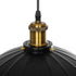GLOBOSTAR® MARGI 999-0229 Vintage Κρεμαστό Φωτιστικό Οροφής με Ντουί 1 x E27 AC 220-240V IP20 - Μαύρο & Χρυσό - Μ26 x Π26 x Υ14cm - ledmania.gr