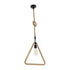 GLOBOSTAR® MALVERN 999-0235 Vintage Κρεμαστό Φωτιστικό Οροφής με Ντουί 1 x E27 AC 220-240V IP20 - Μαύρο & Μπεζ - Μ38 x Π4 x Υ42.5cm