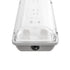 GLOBOSTAR® VIGAS 999-0250 Γραμμικό Βιομηχανικό Φωτιστικό Σκαφάκι Tri-Proof με Μεταλλικά Clips για 2 x Λάμπες T8 G13 90cm Τύπου Φθορίου LED Τροφοδοσίας Ενός Άκρου 120° AC 220-240V Αδιάβροχο IP65 - Γκρι με Διάφανο Κάλυμμα Πλαστικό PC - Μ100 x Π15 x Υ10cm - ledmania.gr