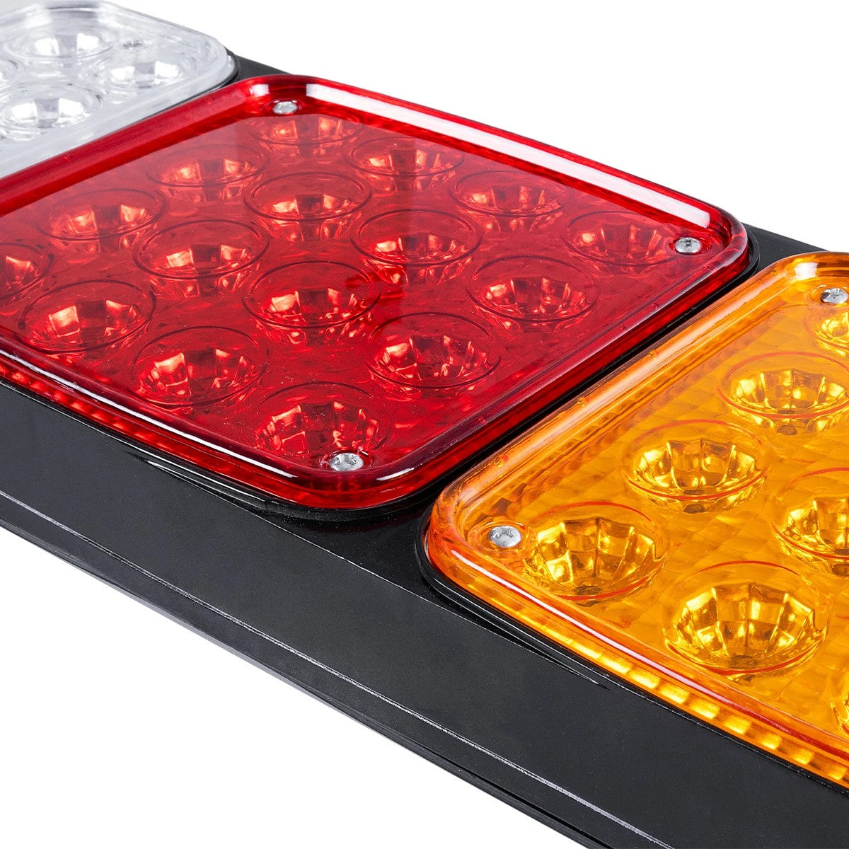 GLOBOSTAR® TAILIGHT 999-0259 Πίσω Φανάρι Οχημάτων LED 9W 360lm 180° DC 24V Αδιάβροχο IP66 Πορτοκαλί & Κόκκινο & Ψυχρό Λευκό 6000K - Μ42 x Π4.3 x Υ15.4cm - Πακέτο 2 Τεμαχίων - 1 Χρόνο Εγγύηση