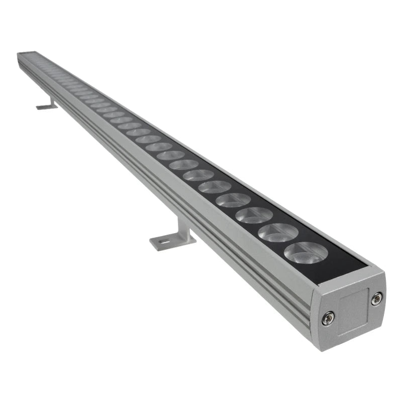 GLOBOSTAR® WASHERPANDA 999-0272 Μπάρα Φωτισμού Wall Washer LED 36W 3960lm 15° DC 24V Αδιάβροχο IP67 Θερμό Λευκό 2700K Dimmable - Bridgelux SMD Chip - Γκρι Ανθρακί - Μ100 x Π4 x Υ3cm - 3 Χρόνια Εγγύηση