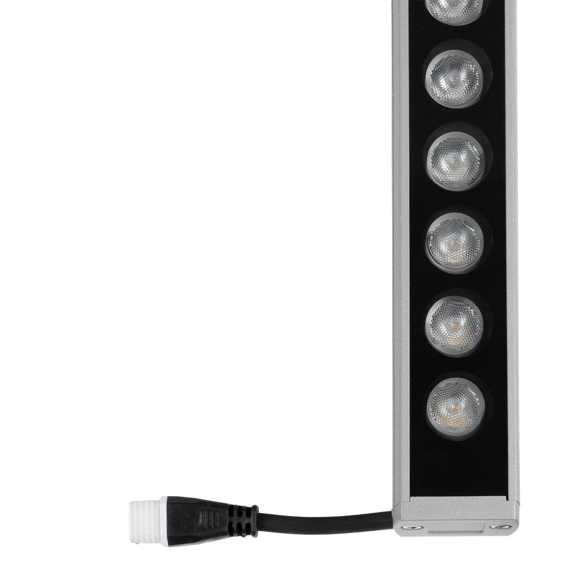GLOBOSTAR® WASHERPANDA 999-0272 Μπάρα Φωτισμού Wall Washer LED 36W 3960lm 15° DC 24V Αδιάβροχο IP67 Θερμό Λευκό 2700K Dimmable - Bridgelux SMD Chip - Γκρι Ανθρακί - Μ100 x Π4 x Υ3cm - 3 Χρόνια Εγγύηση