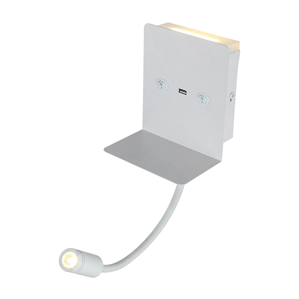 LED WALL LIGHT 6W 3000K WHITE - ledmania.gr