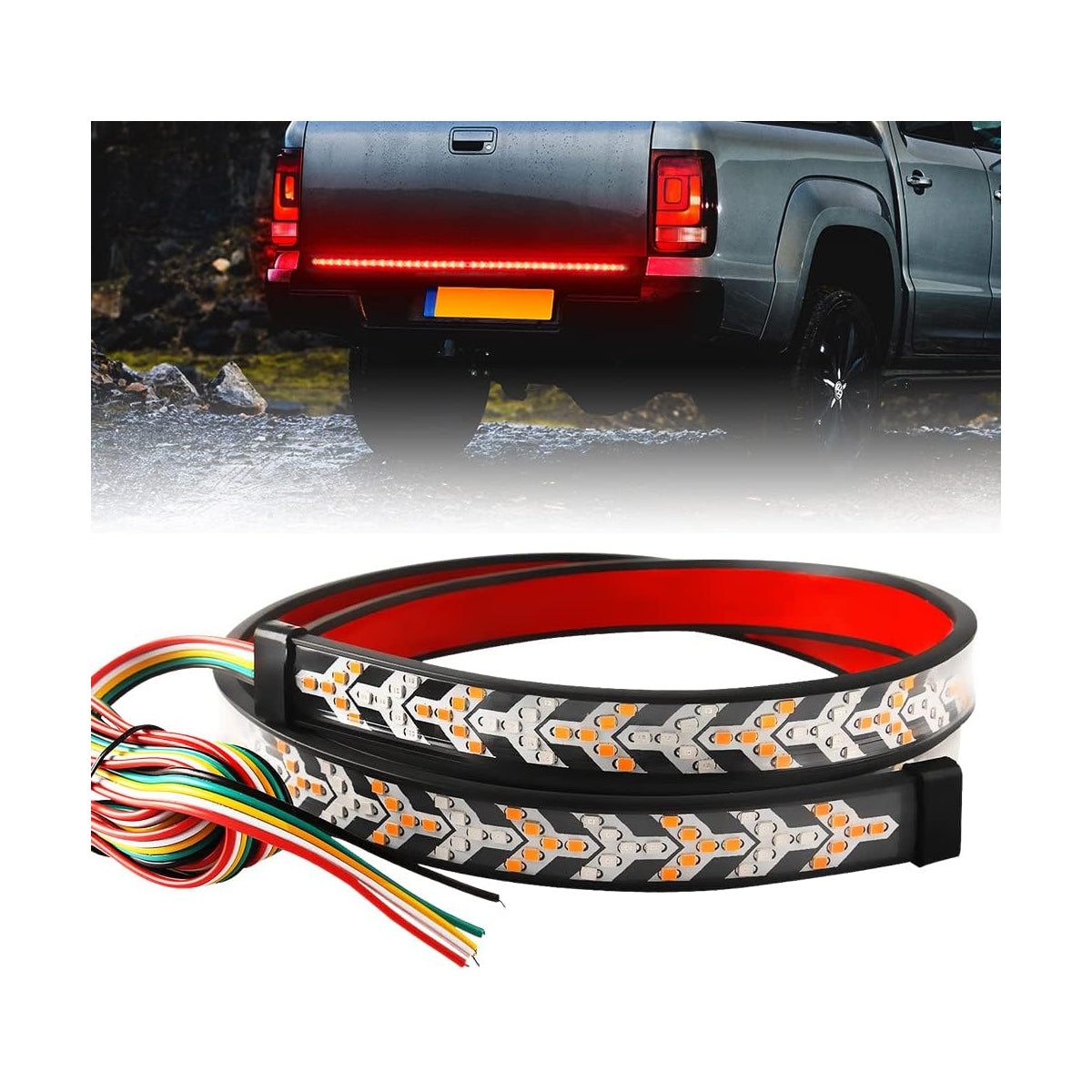 GloboStar® 81735 Car Backlit LED Strip Εύκαμπτη Ταινία 150cm Σήμανσης DRL Αυτοκινήτου 3 Προγραμμάτα Φωτισμού LED SMD 5050 12W DC 9-30V Αδιάβροχη IP65 Πορτοκαλί - Κόκκινο - 2 Χρόνια Εγγύηση - ledmania.gr