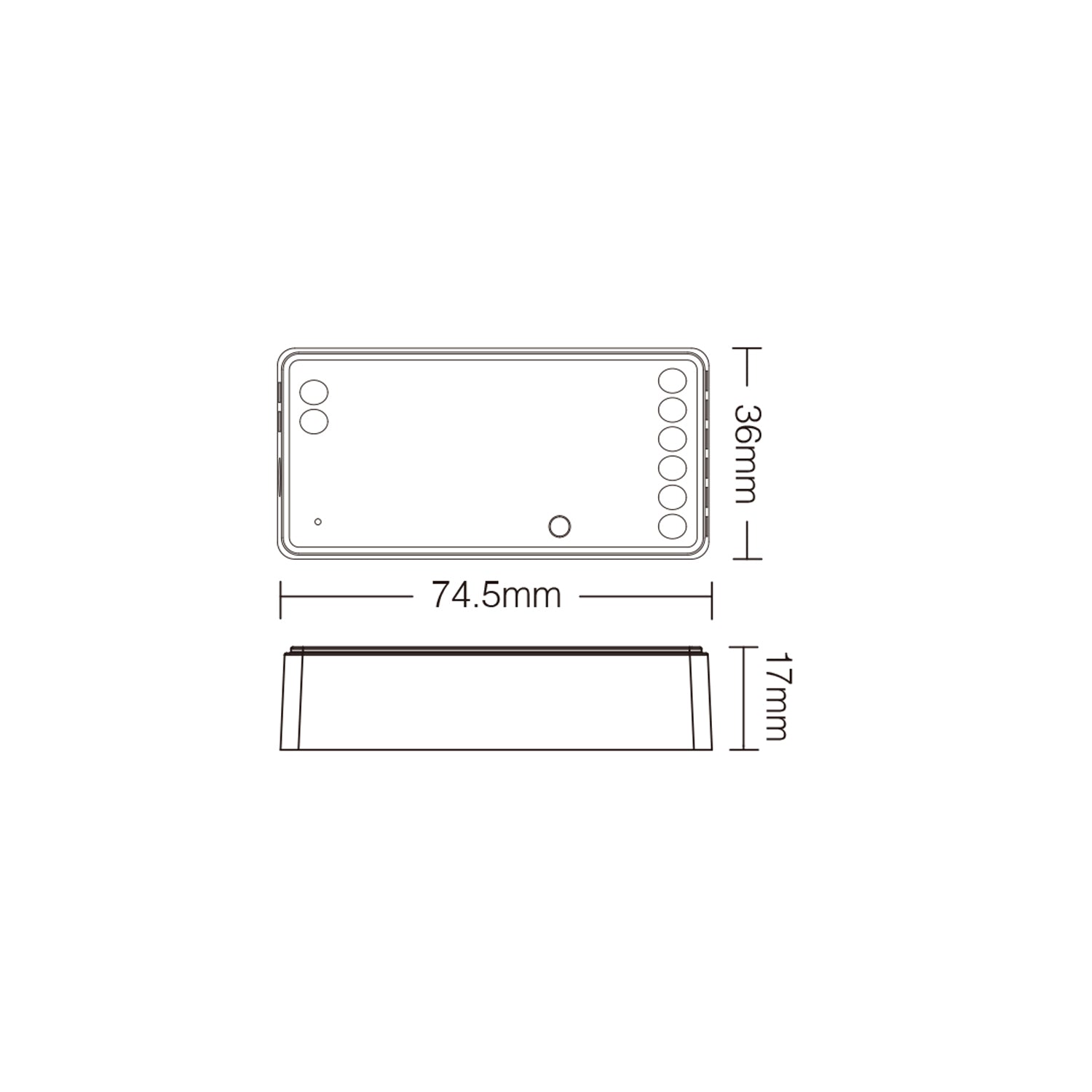 ΕΛΕΓΚΤΗΣ LED 2 ΣΕ 1 2.4G ACA A-SR2 IP20