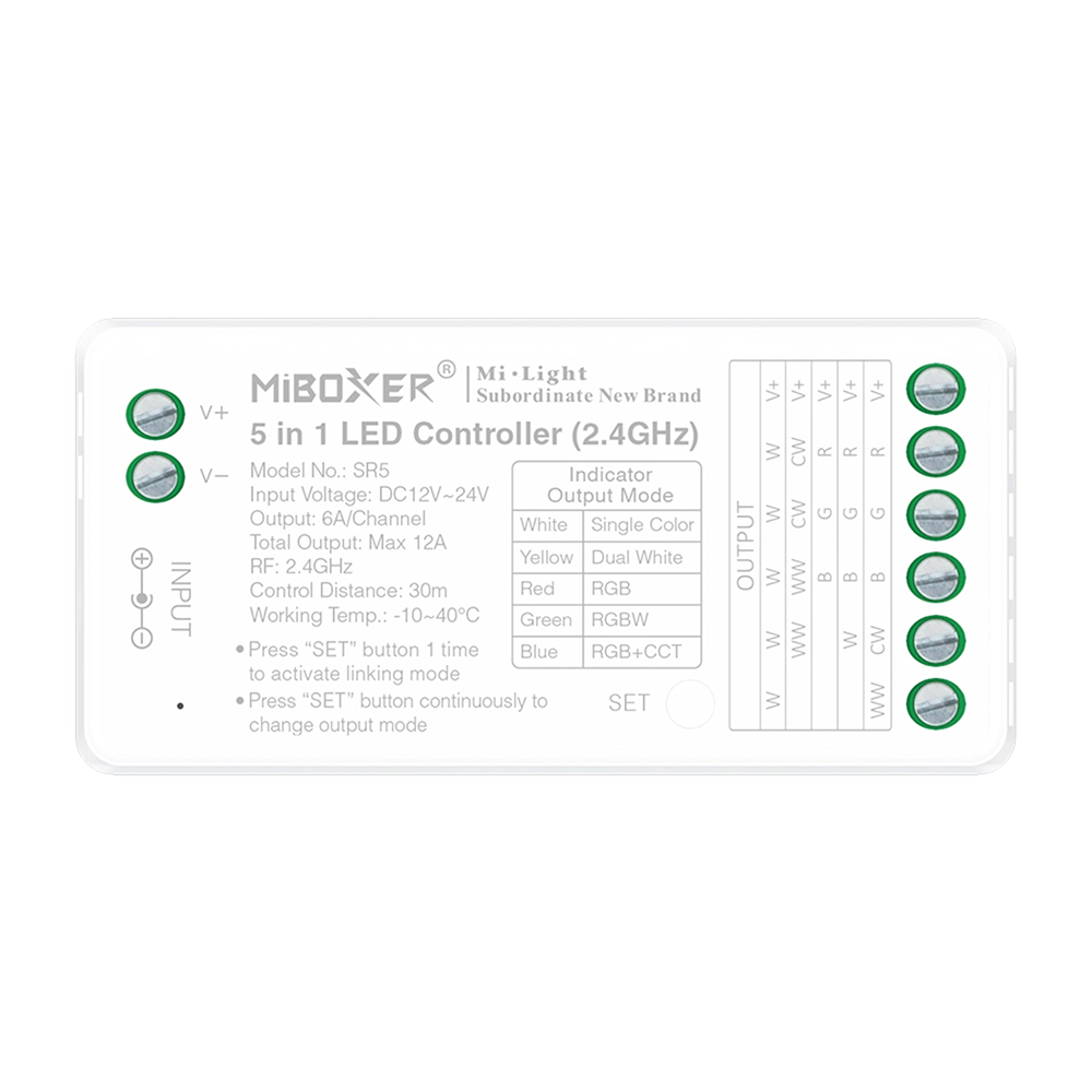 LED ΕΛΕΓΚΤΗΣ 2.4G 5 ΣΕ 1