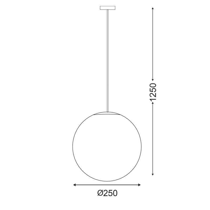 HANG LIGHT PMM Φ250 PMM SMOKY - ledmania.gr