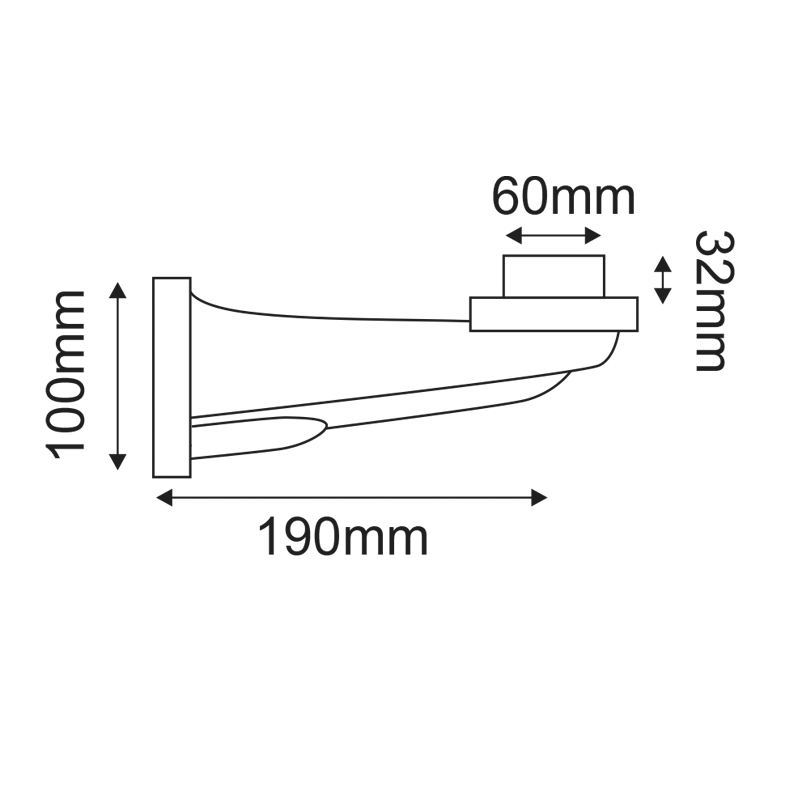 ΒΑΣΗ ΤΟΙΧΟΥ ΓΙΑ ΜΠΑΛΑ 19CM                  Φ15,Φ20,Φ25 - ledmania.gr