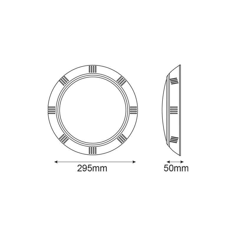 ^LED PLASTIC POOL LUMINAIRE 25W 4000K 2030LM 90° IP68 12V AC/DC - ledmania.gr