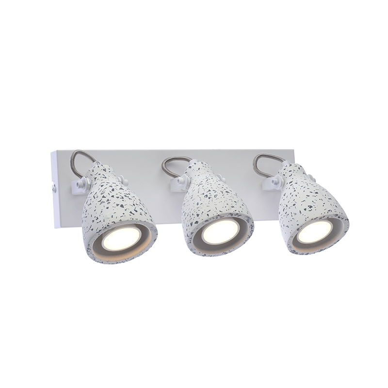 ^ΕΠΙΤΟΙΧΟ Φ/Σ 3ΧGU10 ΛΕΥΚΟ TERRAZZO 36X15X18CM DINO - ledmania.gr