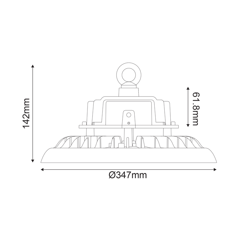 LED HIGH BAY ASTREK DIM 1-10V 200W 30.000LM 5000K 90° 230V AC IP65 Ra>80 50.000HRS - ledmania.gr