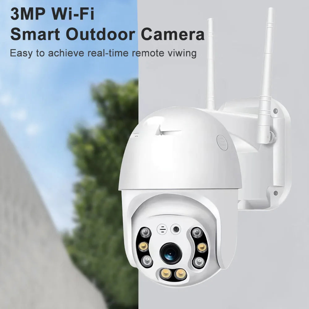 Auto Tracking αμφίδρομη ακουστική αδιάβροχη 3MP Full HD έξυπνη ip PTZ επιτήρηση 2,5 ιντσών wifi κάμερα V380 - ledmania.gr
