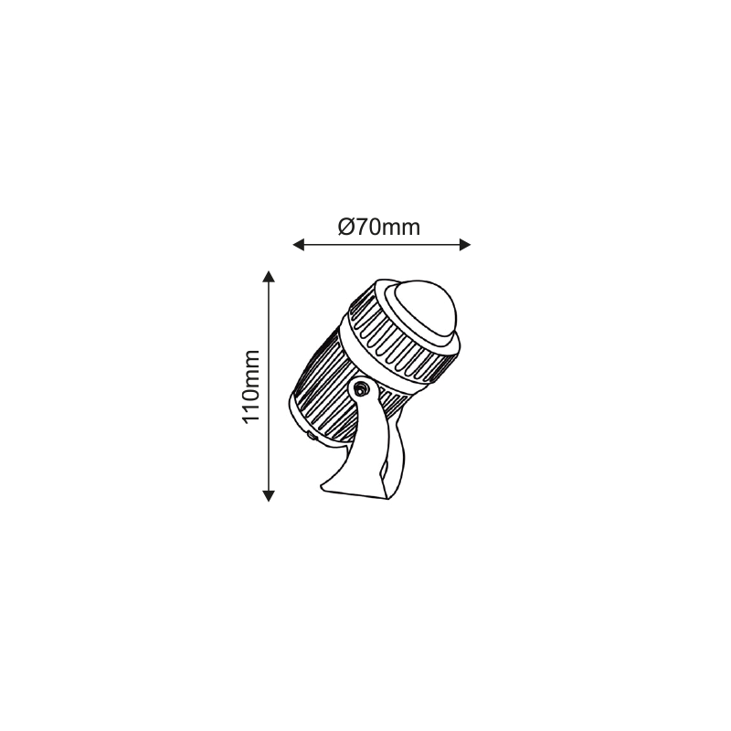 ^LED LUMINAIRE 8W 450LM 3000K 8° 230V AC IP66 Ra>80 30.000HRS - ledmania.gr