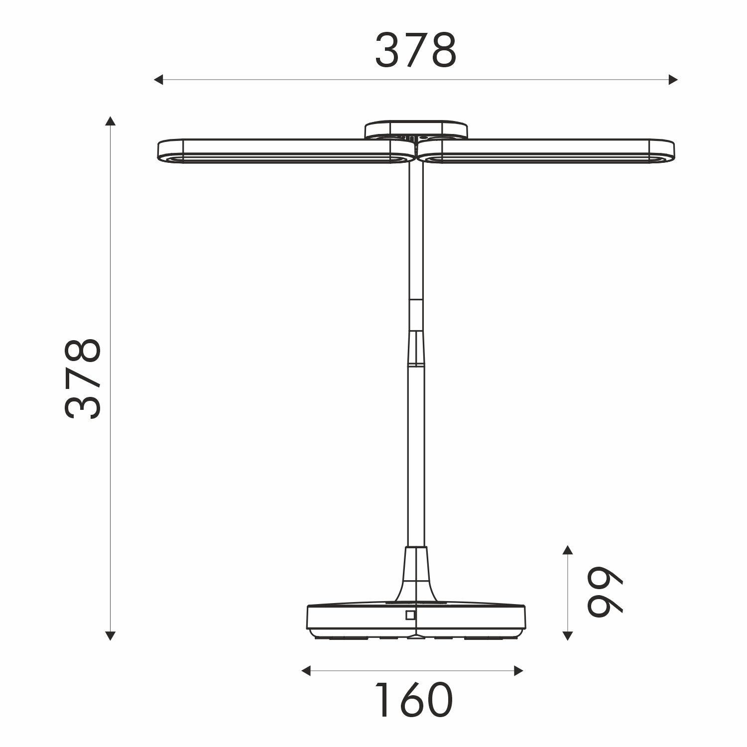 ΦΩΤΙΣΤΙΚΟ ΓΡΑΦΕΙΟΥ LED ACA BL1043BK ΜΑΥΡΟ 8W CCT 3000K/3800K/5700K 300LM
