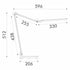 DESK LAMP SILVER ALUMINUM + ABS LED SMD 9W 600LM CCT 3000K-4000K-5700K IP20