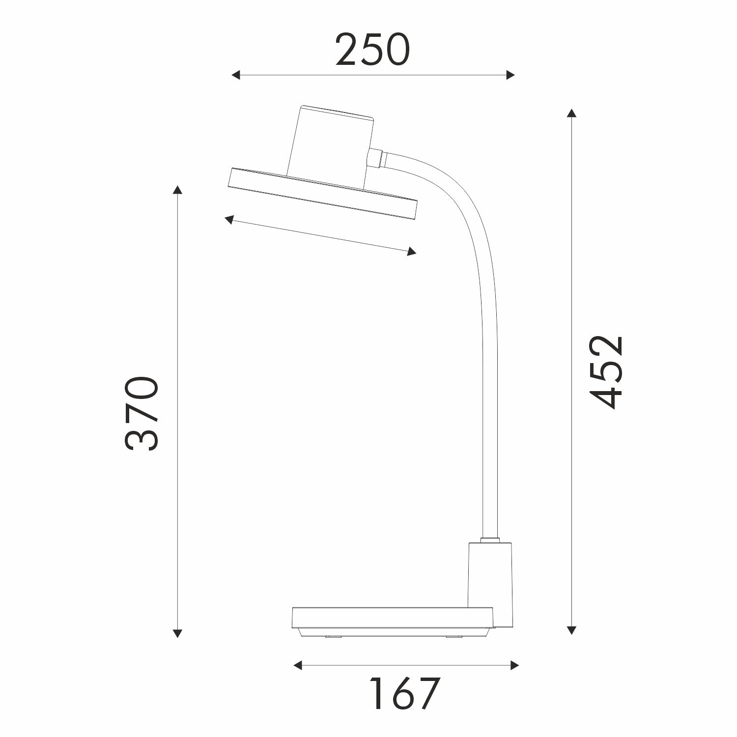 ΦΩΤΙΣΤΙΚΟ ΓΡΑΦΕΙΟΥ LED ACA BL1313LBK ΜΑΥΡΟ 10W CCT 3000K/3800K/5700K 500LM