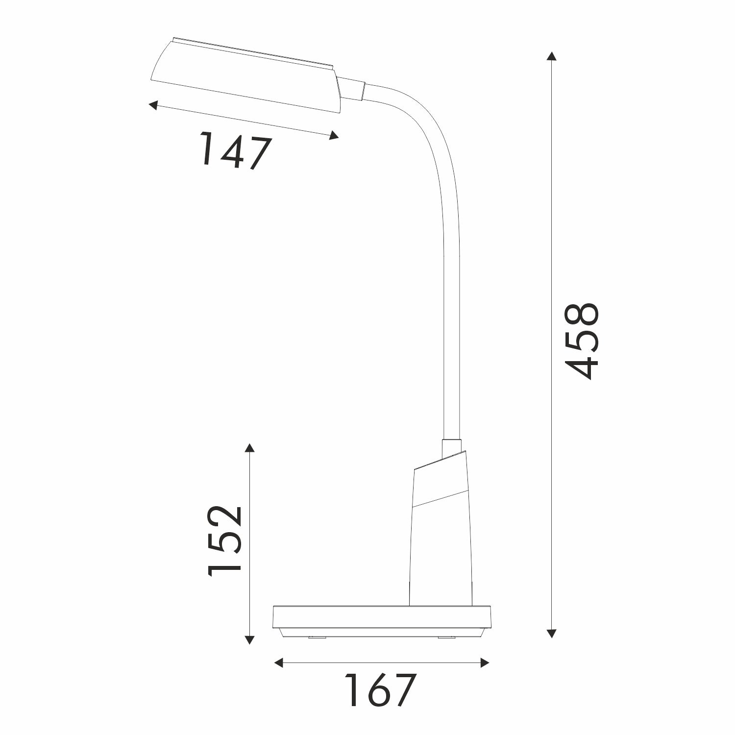 ΦΩΤΙΣΤΙΚΟ ΓΡΑΦΕΙΟΥ LED ACA BL1315LΒΚ ΜΑΥΡΟ 10W CCT 3000K/3800K/5700K 500LM