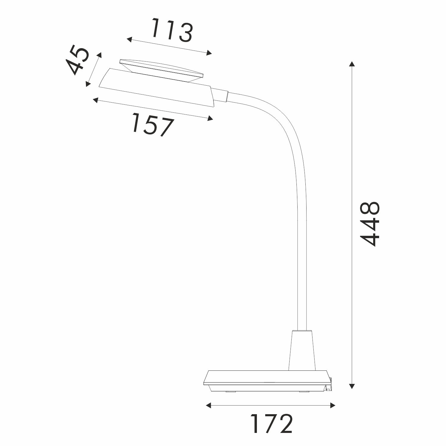 ΦΩΤΙΣΤΙΚΟ ΓΡΑΦΕΙΟΥ LED ACA BL1319LWH ΛΕΥΚΟ 10W CCT 3000K/3800K/5700K 500LM