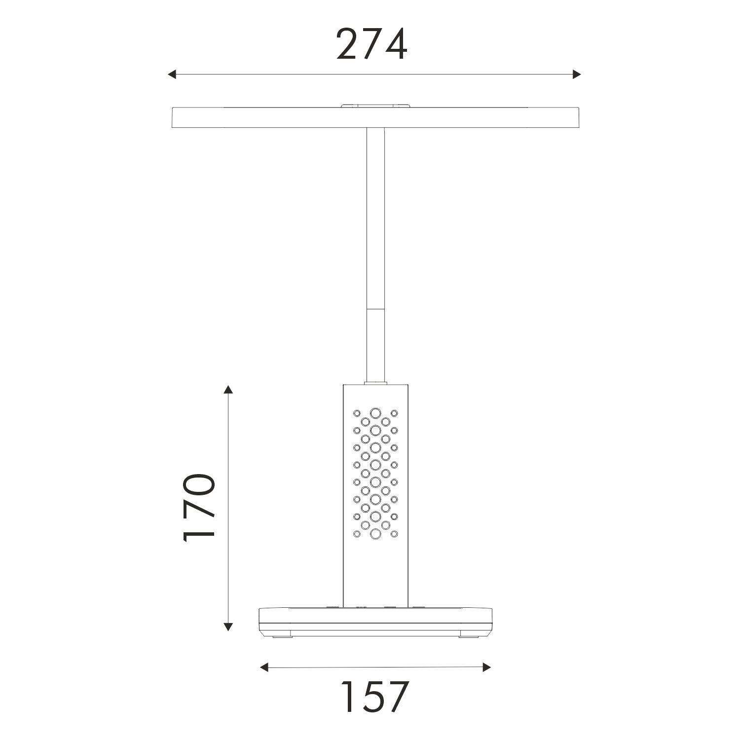 ΦΩΤΙΣΤΙΚΟ ΓΡΑΦΕΙΟΥ LED ACA BL1823WH ΛΕΥΚΟ 10W CCT 3000K/3800K/5700K 500LM