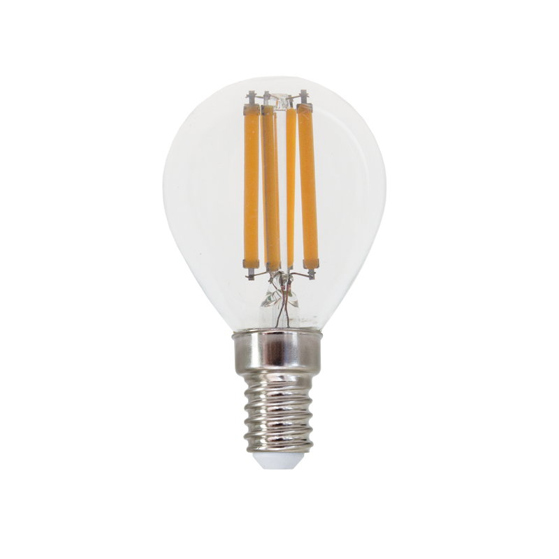 LED FILAMENT E14 G45 6W 4000K 230V AC 770LM RA80 30000H 360° - ledmania.gr