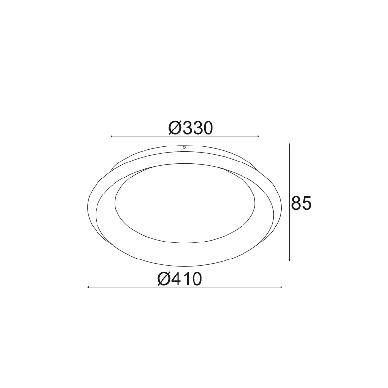ΟΡΟΦΗΣ Φ/Σ LED 36W CCT 3470LM ΜΑΥΡΟ ΜΕΤΑΛΛΙΚΟ D41XH8,5CM DIANA - ledmania.gr