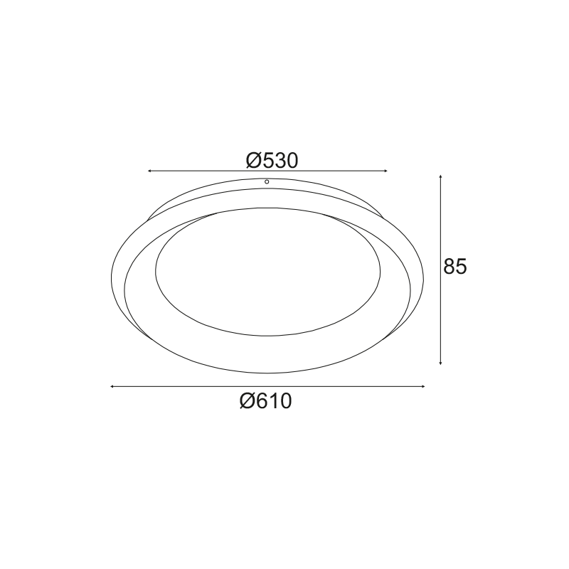 ΟΡΟΦΗΣ Φ/Σ LED 45W CCT 3600LM ΛΕΥΚΟ ΜΕΤΑΛΛΙΚΟ D61XH8,5CM DIANA - ledmania.gr