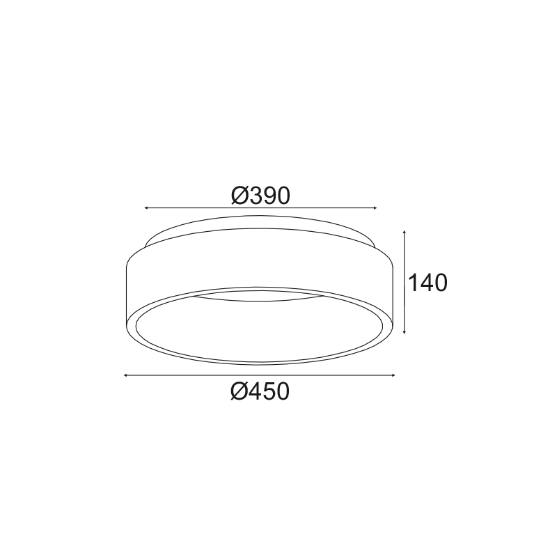 ΟΡΟΦΗΣ Φ/Σ LED 36W CCT 3670LM ΛΕΥΚΟ ΜΕΤΑΛΛΙΚΟ D45XH14CM APOLLO - ledmania.gr
