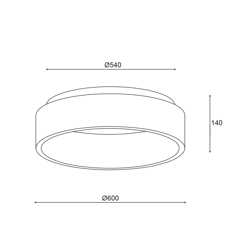 ΟΡΟΦΗΣ Φ/Σ LED 48W CCT 5350LM ΜΑΥΡΟ ΜΕΤΑΛΛΙΚΟ D60XH14CM APOLLO - ledmania.gr