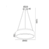 ^ΚΡΕΜΑΣΤΟ Φ/Σ LED 34W 3000K 1700LM ΛΕΥΚΟ ΜΕΤΑΛΛΙΚΟ D45XH120CM APOLLO - ledmania.gr