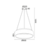 ^ΚΡΕΜΑΣΤΟ Φ/Σ LED 48W 3000K 2630LM ΛΕΥΚΟ ΜΕΤΑΛΛΙΚΟ D60XH120CM APOLLO - ledmania.gr