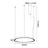 ΚΡΕΜΑΣΤΟ Φ/Σ LED 33W CCT 3000LM HARMONY ΛΕΥΚΟ ΑΛΟΥΜΙΝΙΟ IP20 D42XH120CM - ledmania.gr