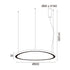 ΚΡΕΜΑΣΤΟ Φ/Σ LED 44W CCT 4670LM HARMONY ΛΕΥΚΟ ΑΛΟΥΜΙΝΙΟ IP20 D60XH120CM - ledmania.gr
