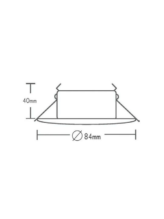 # ΣΠΟΤ Νο3407 ΧΡΥΣΟ ΜΑΤ ΧΩΝΕΥΤΟ IP65 - ledmania.gr