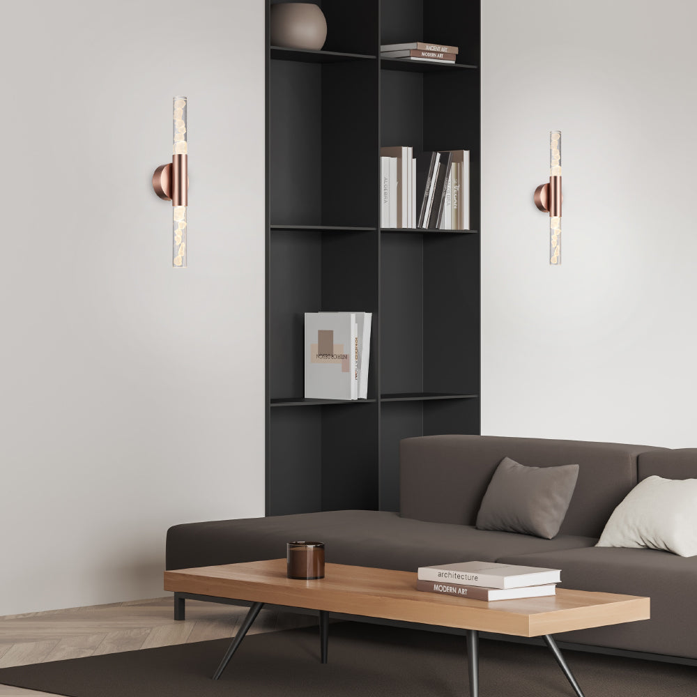 OASIS-ΦΩΤΙΣΤΙΚΟ ΕΠΙΤΟΙΧΟ ΧΑΛΚΙΝΟ ΑΛΟΥΜΙΝΙΟΥ LED COB 13W CCT 650LM IP20 120X88X533MM - ledmania.gr