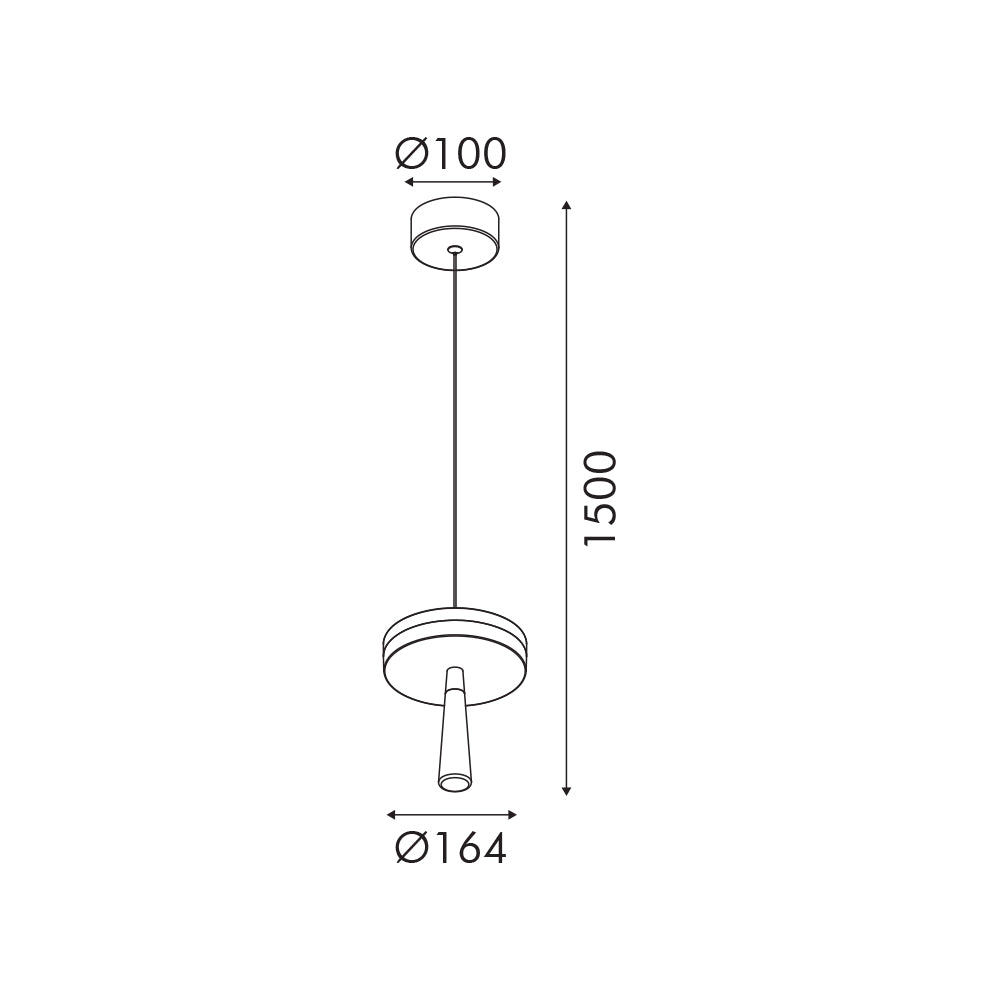 ASIAN-ΦΩΤΙΣΤΙΚΟ ΚΡΕΜΑΣΤΟ ΧΡΥΣΟ ΑΛΟΥΜΙΝΙΟΥ LED SMD 11W CCT 715LM IP20 Φ164X1500MM - ledmania.gr