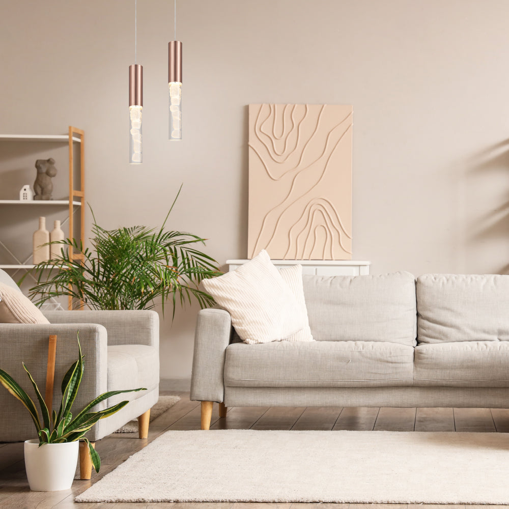 OASIS-ΦΩΤΙΣΤΙΚΟ ΚΡΕΜΑΣΤΟ ΧΑΛΚΙΝΟ ΑΛΟΥΜΙΝΙΟΥ LED COB 7W CCT 350LM IP20 50X50X1500MM - ledmania.gr