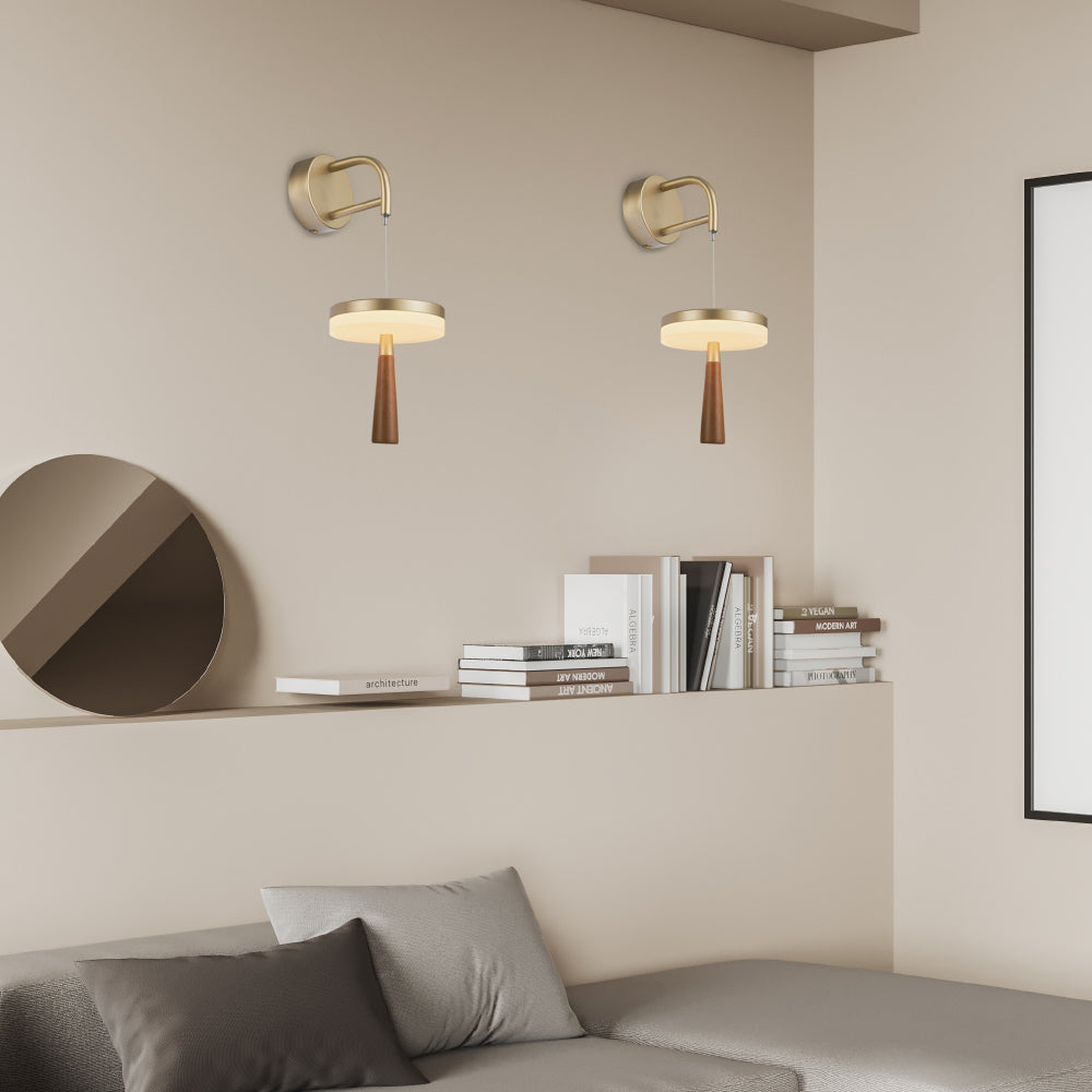 ASIAN-ΦΩΤΙΣΤΙΚΟ ΕΠΙΤΟΙΧΟ ΧΡΥΣΟ ΑΛΟΥΜΙΝΙΟΥ LED SMD 11W CCT 715LM IP20 164X222X400-700MM - ledmania.gr