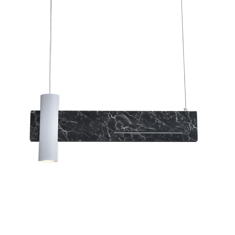 ^ΚΡΕΜΑΣΤΟ Φ/Σ LED 1XGU10+ 12W LED 3000K 960LM ΑΠΟΧΡ.ΜΑΥΡΟΥ ΜΑΡΜΑΡΟΥ ΜΕΤ/ΚΟ 60Χ7ΧΗ120CM LINEA - ledmania.gr